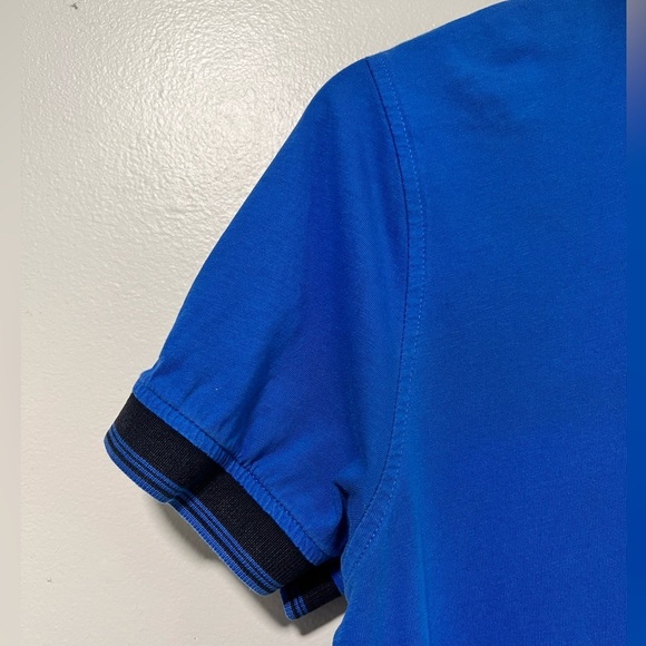 Tommy Hilfiger Slim Fit Blue Polo Shirt with Patch Logo - Size Small - Picture 7 of 13
